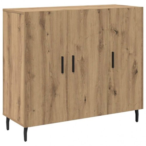 Skab i artisan egetræ med 3 låger - 90 x 34 x 80 cm