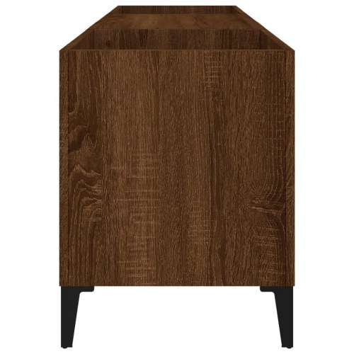 Vinylskab 121×38×48 cm i konstrueret træ - brun egetræsfarve