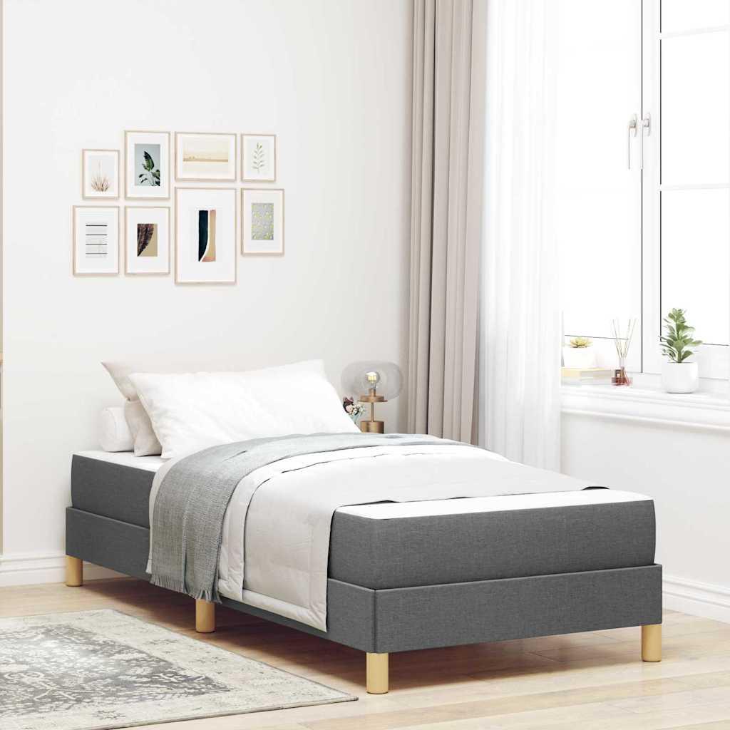 Box spring seng Taupe, Brun 90 x 190 cm Stof, Ingeniørtræ billede