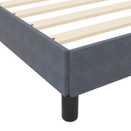 Boxmadras med topmadras Mørkegrå 90 x 200 cm Fløjl