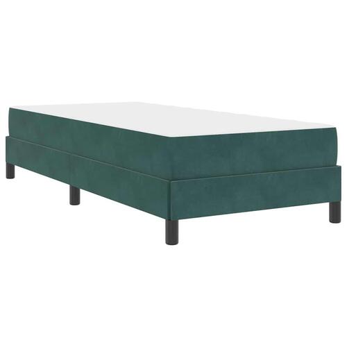 Boxmadras med topmadras Mørkegrøn 90 x 200 cm Fløjl