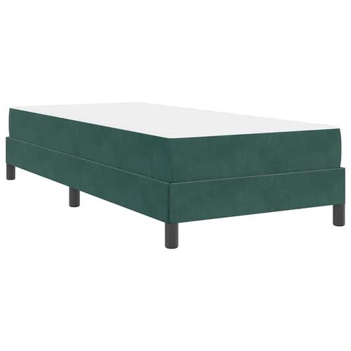 Boxmadras med topmadras Mørkegrøn 90 x 200 cm Fløjl