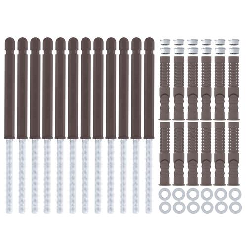 Svævende Hyldeknægte 12 stk Brun Ø10 x 170 mm Stål