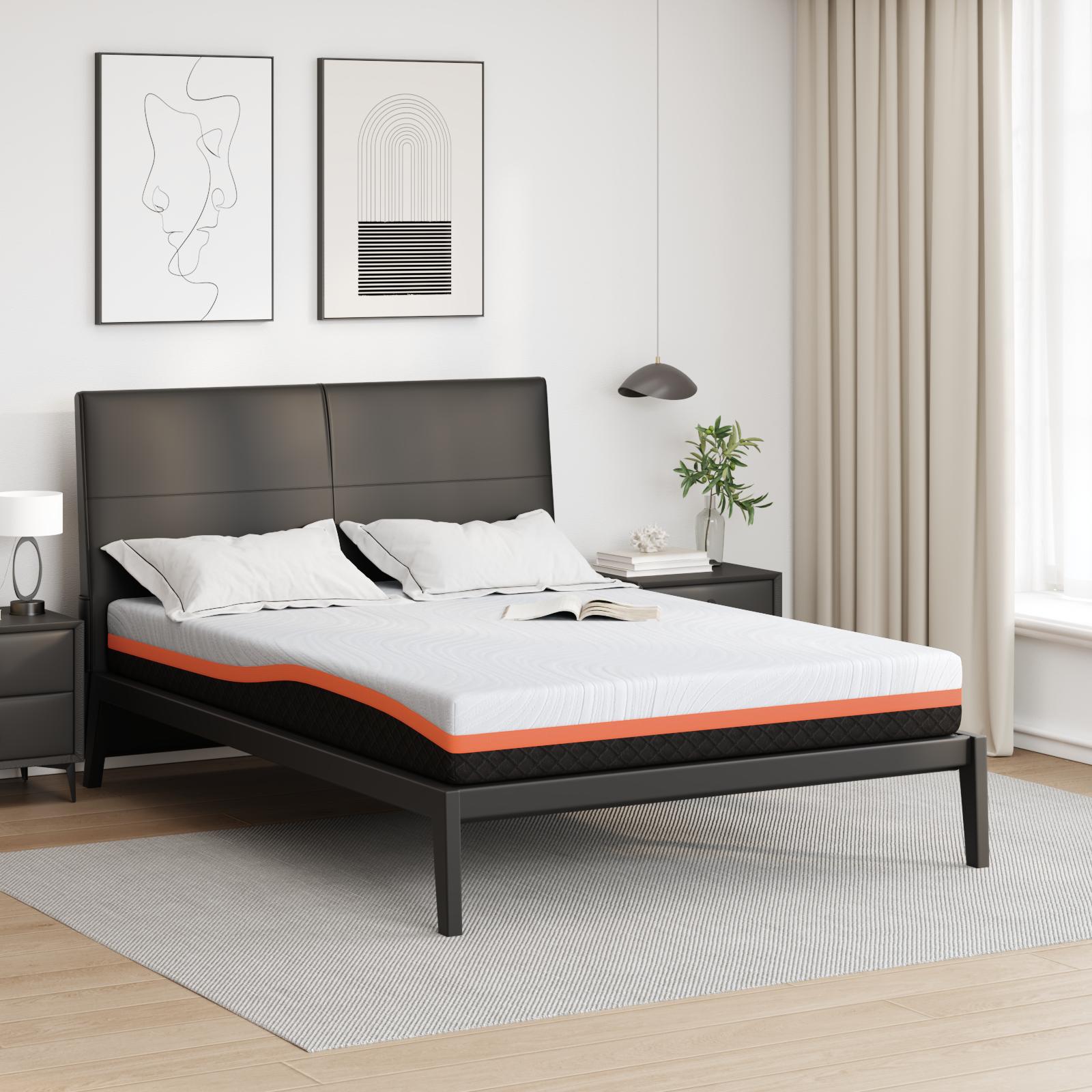 Madrasser Hvid, Grå 140 x 200 cm 100% polyester jacquard stof