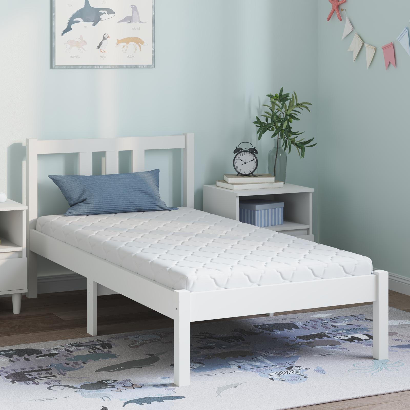Madras Hvid 80 x 160 cm Jacquard stof billede