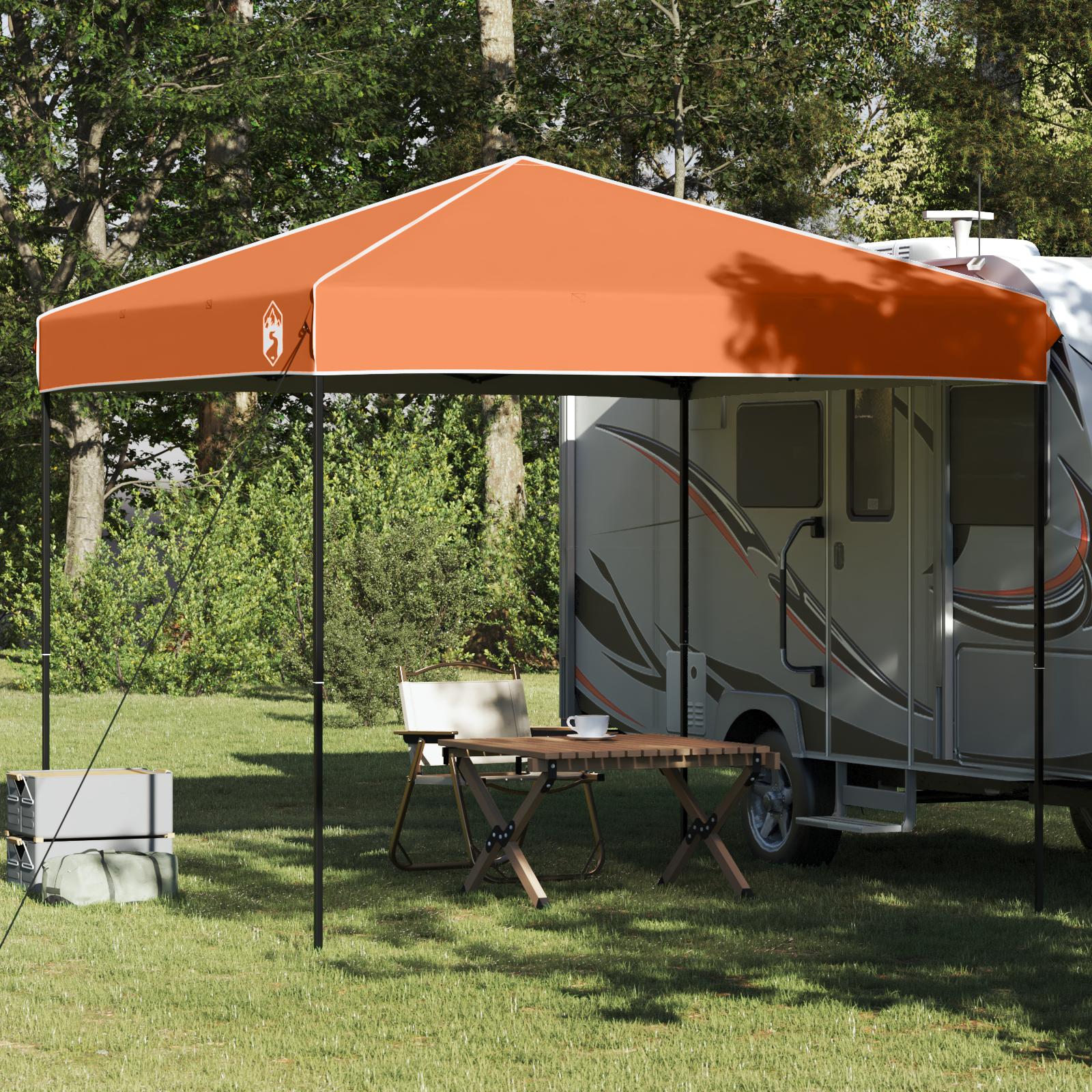 Canopy Tent Orange 250 x 250 x 227 / 236 / 245 cm Oxford stof