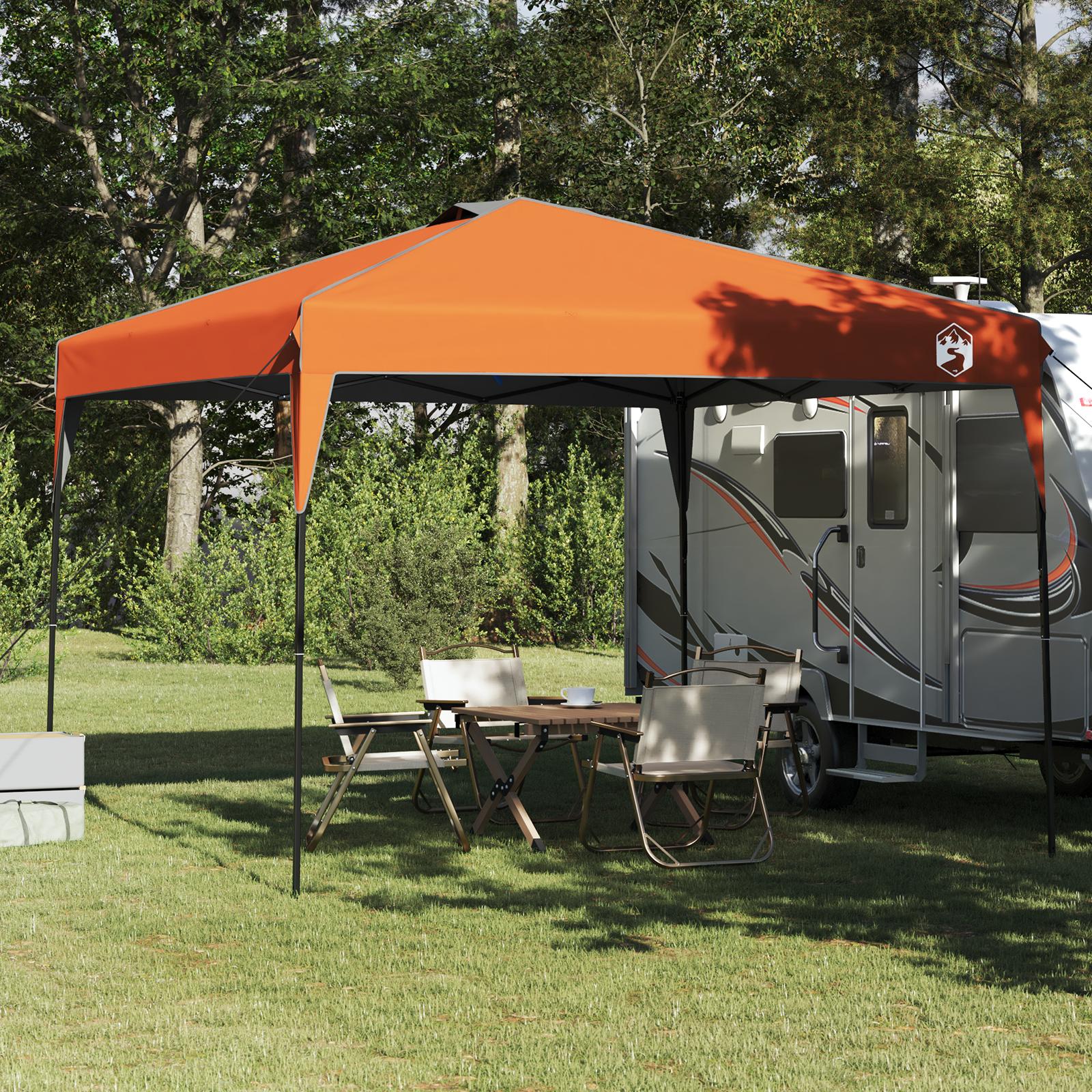 Canopy Tent Orange 300 x 300 x 227 / 236 / 245 cm Oxford stof