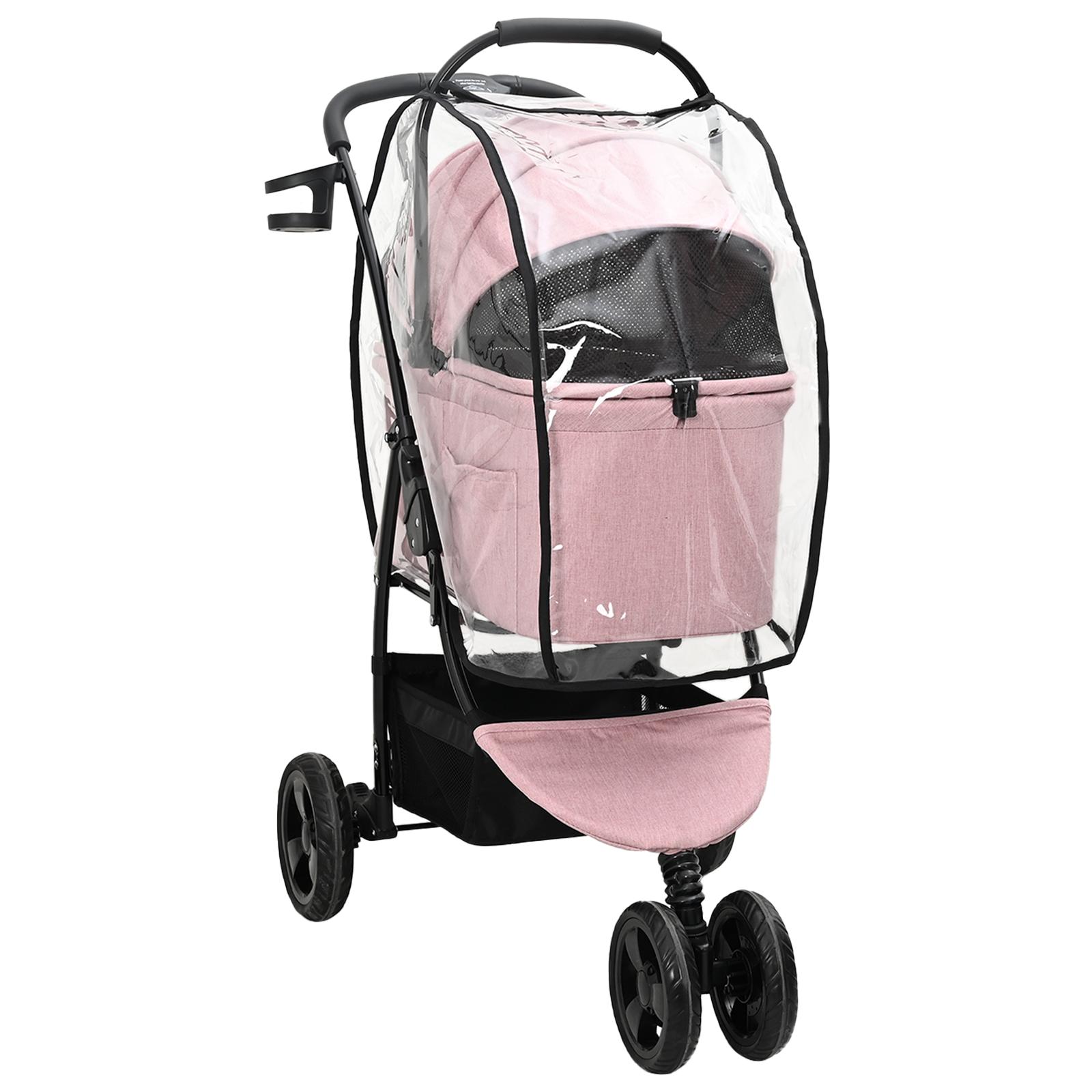 Sammenklappelig kæledyrsvogn Lyserød 78 x 54 x 101 cm