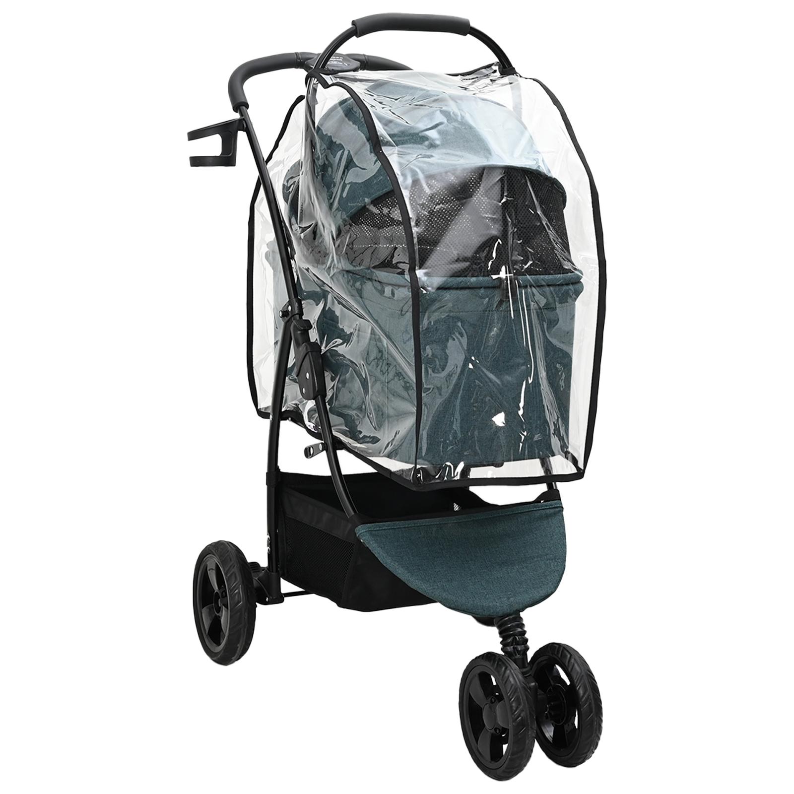 Sammenklappelig kæledyrsvogn Grøn 78 x 54 x 101 cm Oxford stof