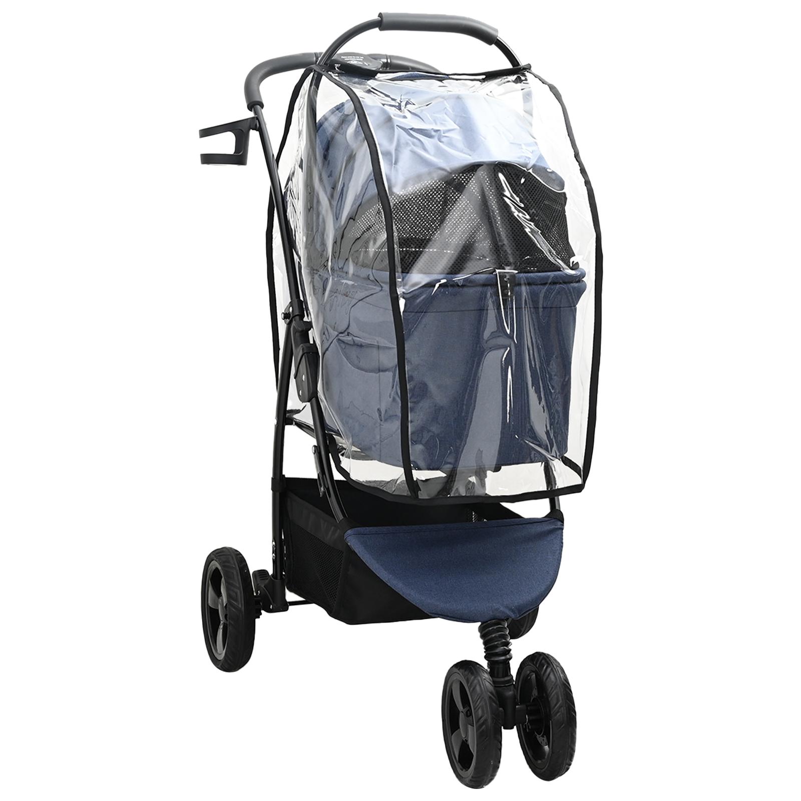 Sammenklappelig kæledyrsvogn Blå 78 x 54 x 101 cm Oxford stof