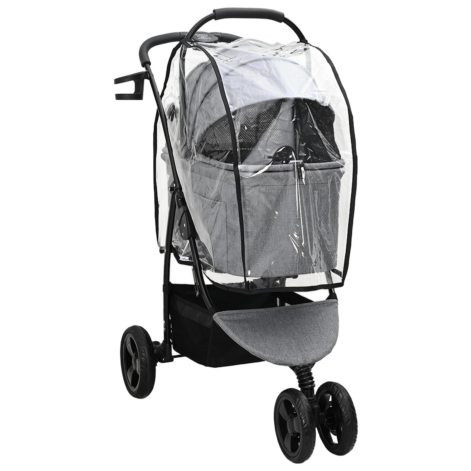 Sammenklappelig kæledyrsvogn Grå 78 x 54 x 101 cm Oxford stof