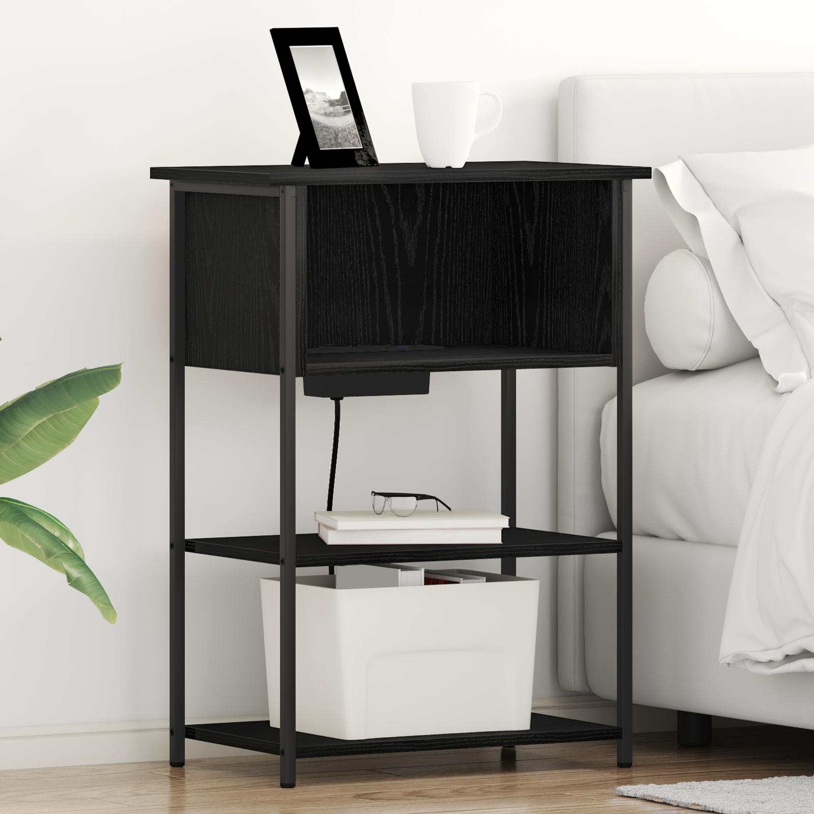 Natskab Sort eg 55 x 31 x 76 cm Konstrueret træ