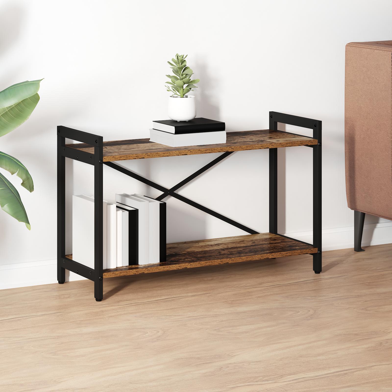 Bogreol Gammelt træ 80 x 30 x 48,5 cm Konstrueret træ billede