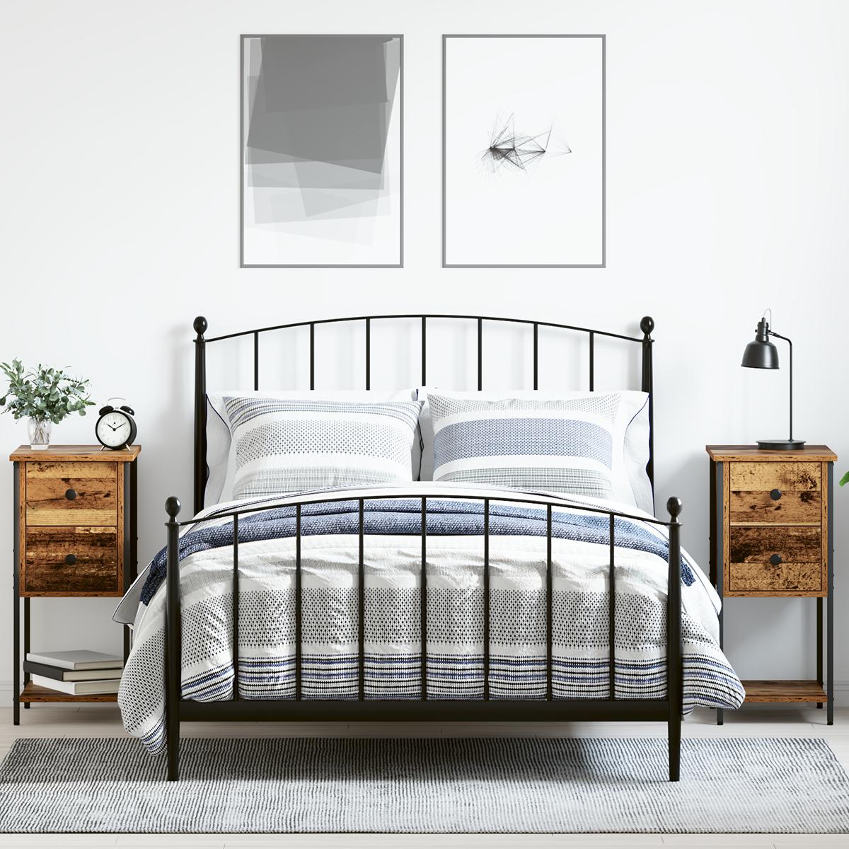 Natskab 2 stk Gammelt træ 32 x 42 x 70 cm Jern og spånbet