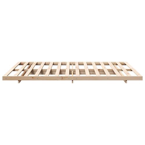 Gulv seng ramme Brun 160 x 200 cm Massivt fyrretræ