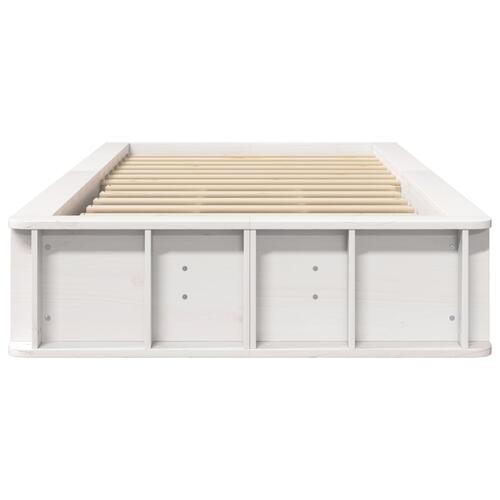 Sengestel med opbevaring Hvid 90 x 200 cm Sammensat træ