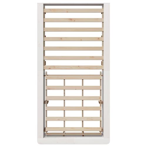 Sengestel med opbevaring Hvid 90 x 200 cm Sammensat træ