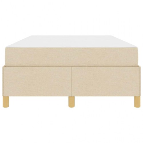 Sengestel med madras Creme 120 x 190 cm Stof