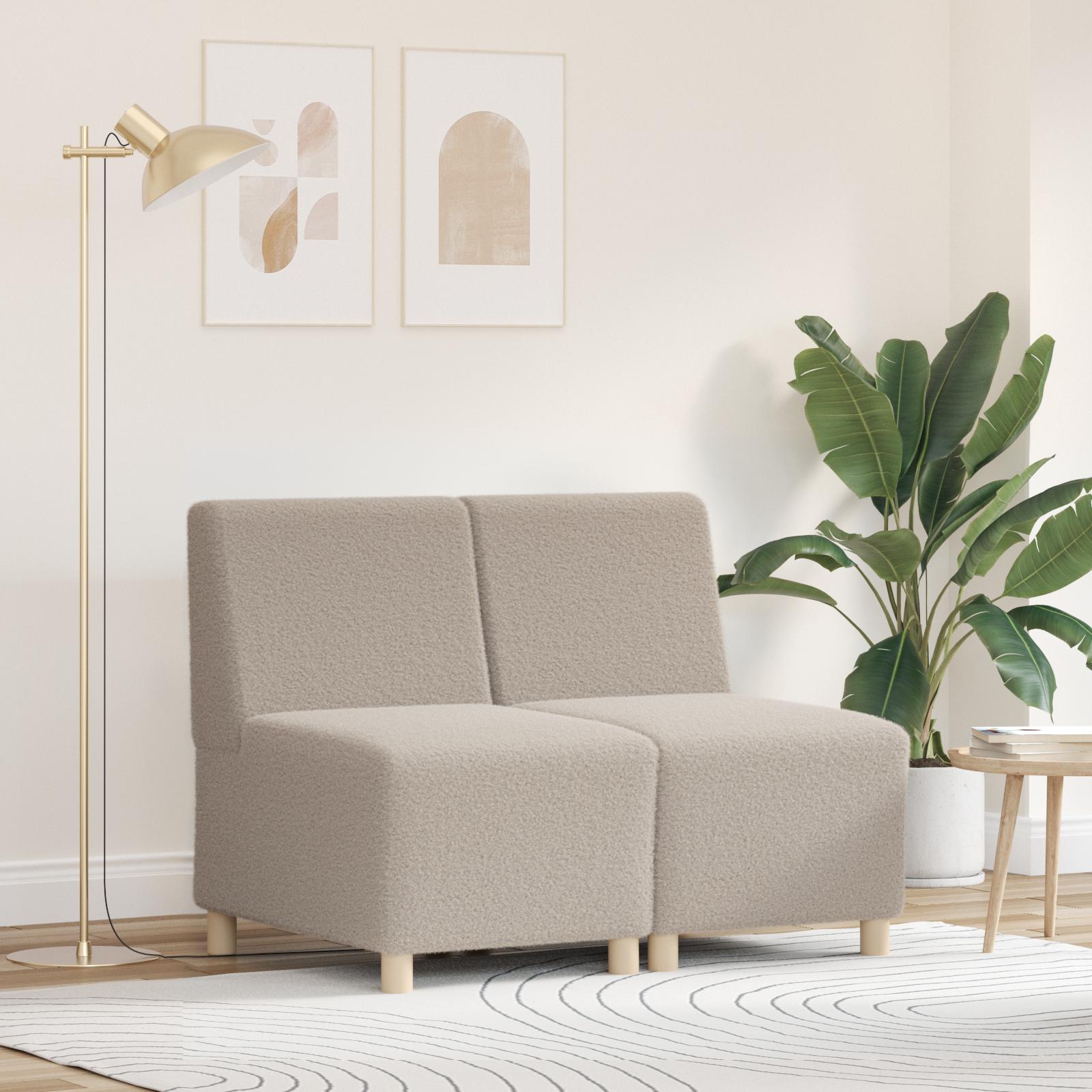 Sofa Chiar 2 stk Lysegrå 55 x 74 x 82 cm Corduroy stof