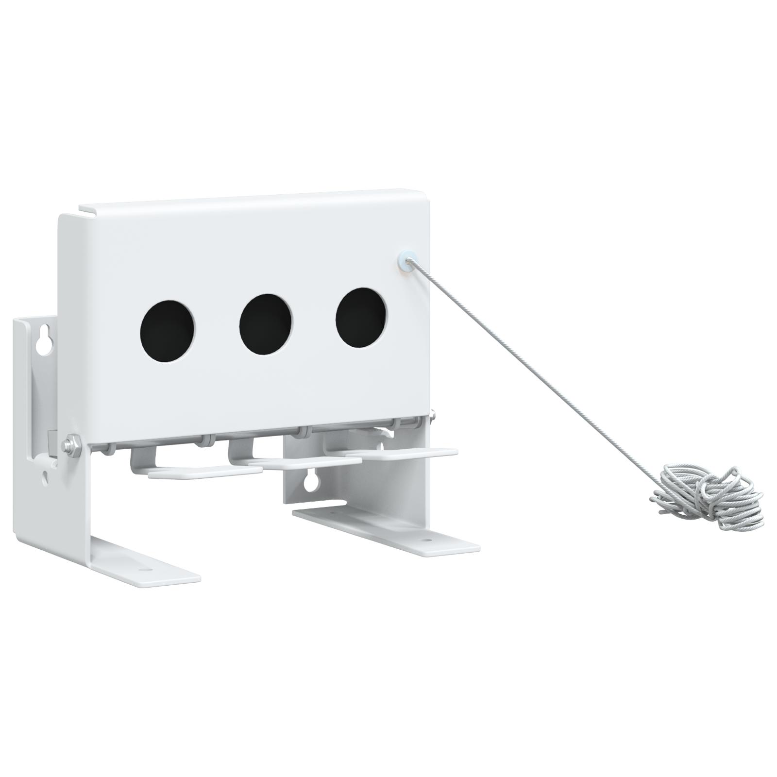 3-huls biatlon knockdown-mål med resetsnor 18 x 14.5 x 16 cm