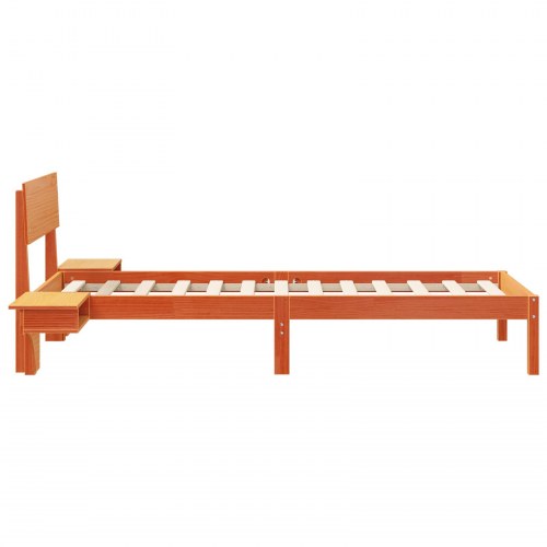 Sengestel med hovedgærde 75 x 190 cm - voks brun