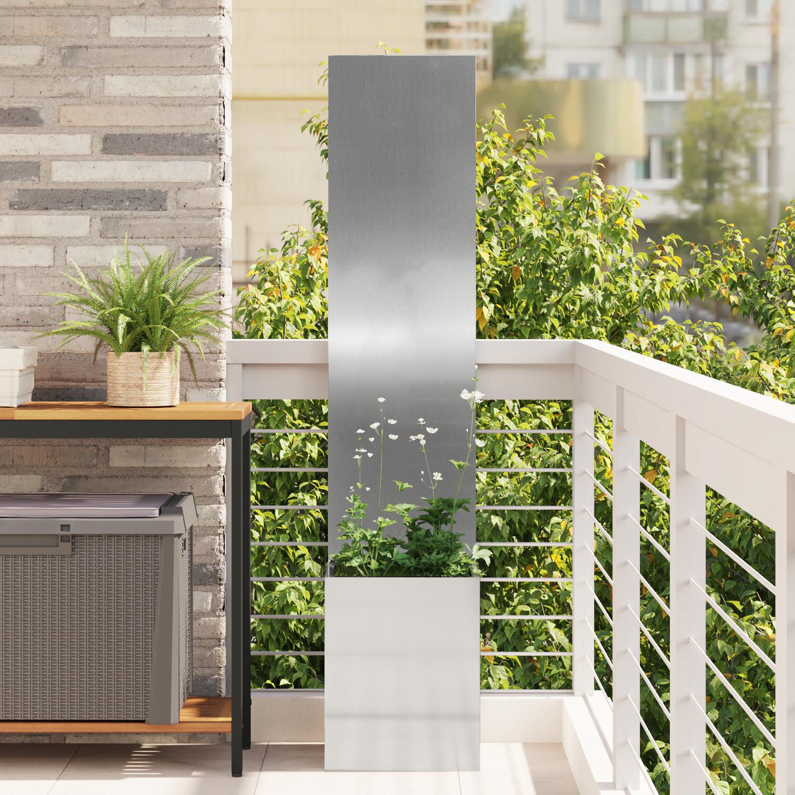 Have Privatliv Skærm Fretwork 32 X 140 Cm Koldvalset Stål - Galvaniseret stål / Blank