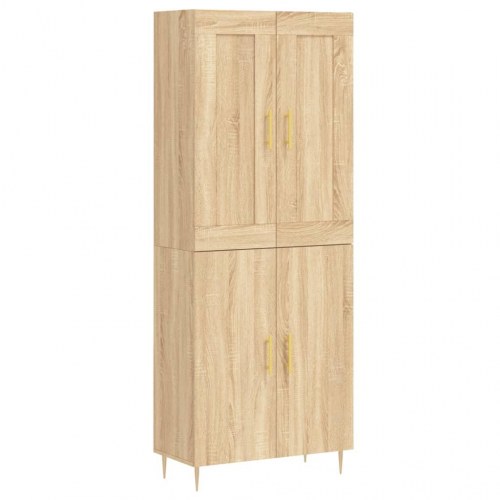 Højskab 69,5x34x180 cm konstrueret træ sonoma-eg