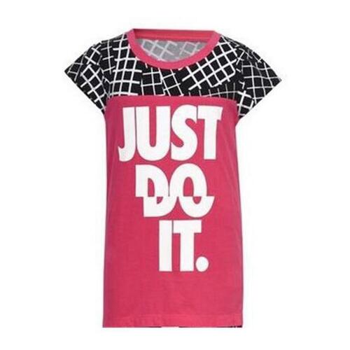 Børne Kortærmet T-shirt Nike 848-A72 Pink 100% bomuld