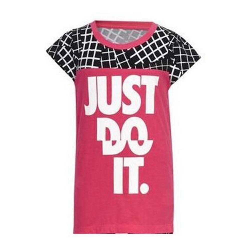 Børne Kortærmet T-shirt Nike 848-A72 Pink 100% bomuld