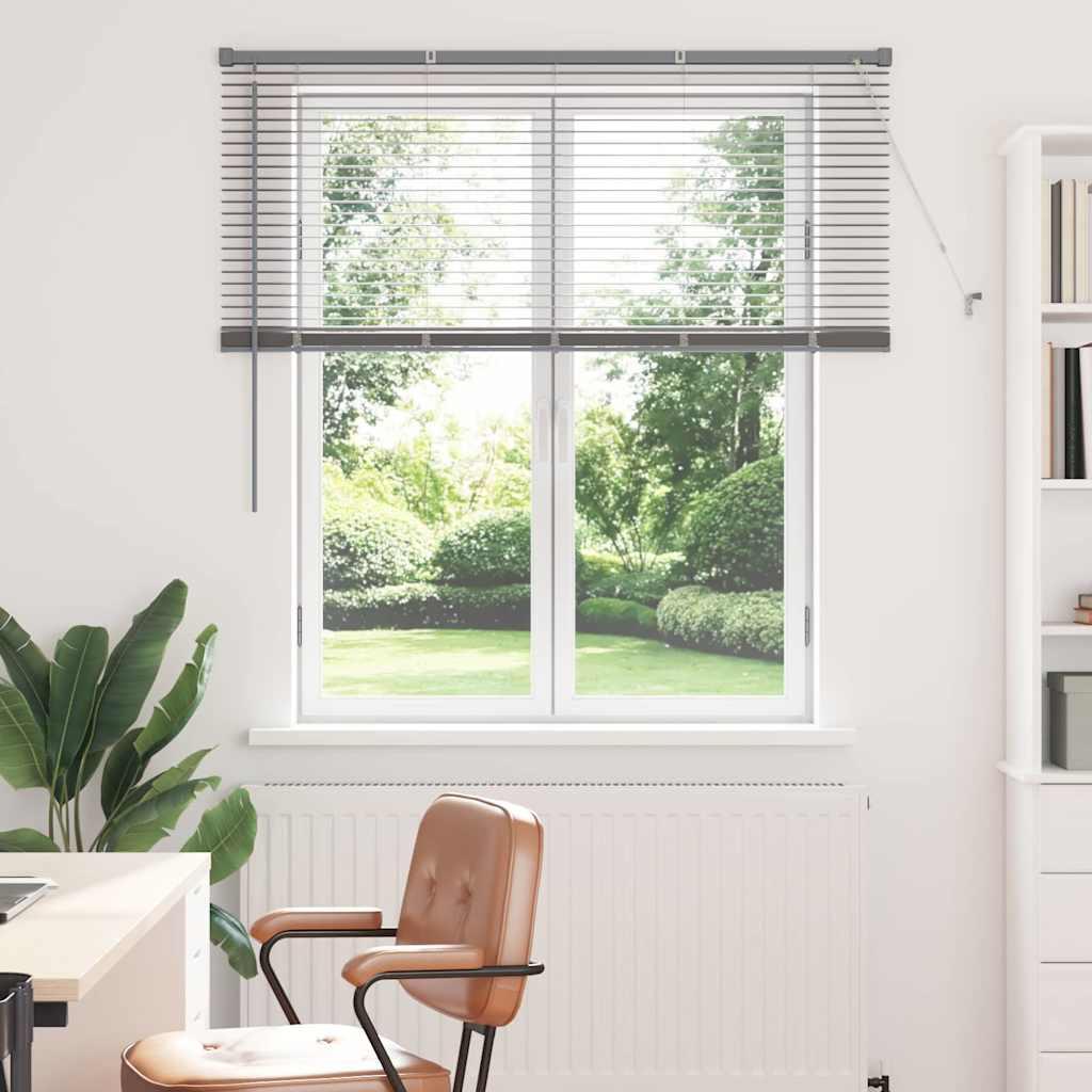 Vindues Blind med gardiner Sølv Aluminium billede