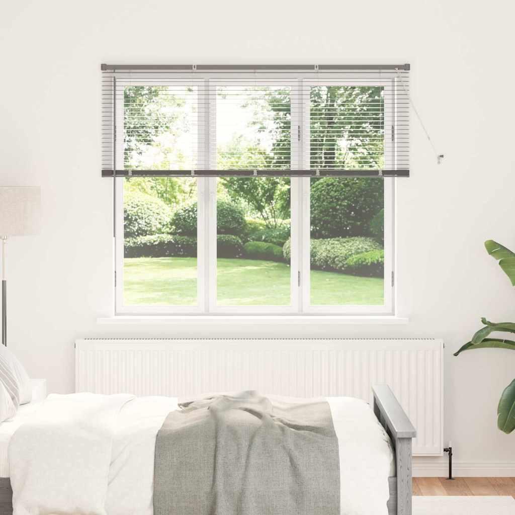 Persienne i aluminium - sølv 130 × 160 cm billede