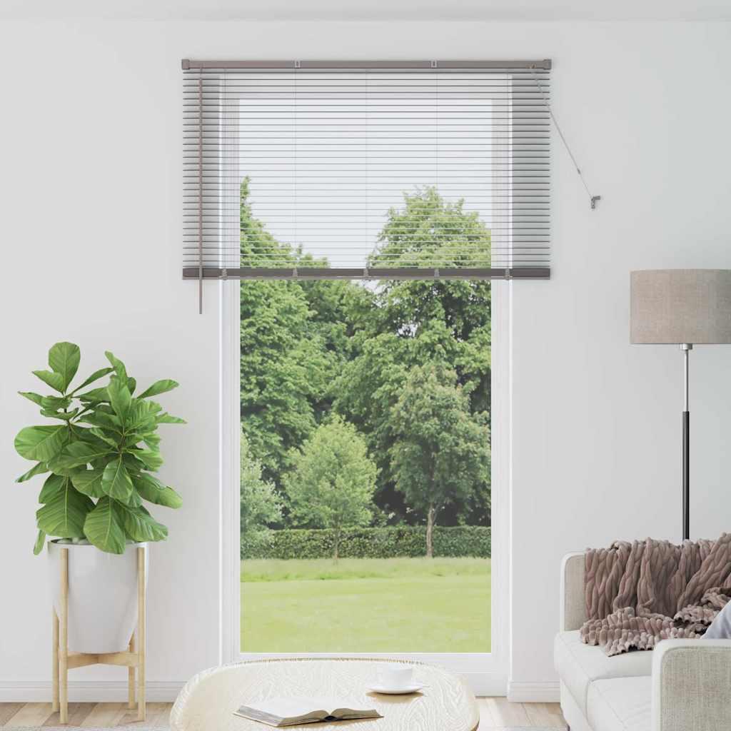 Persienne i aluminium - sølv 220 × 125 cm billede