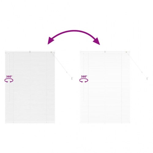 Persienne i aluminium - hvid 130 × 90 cm