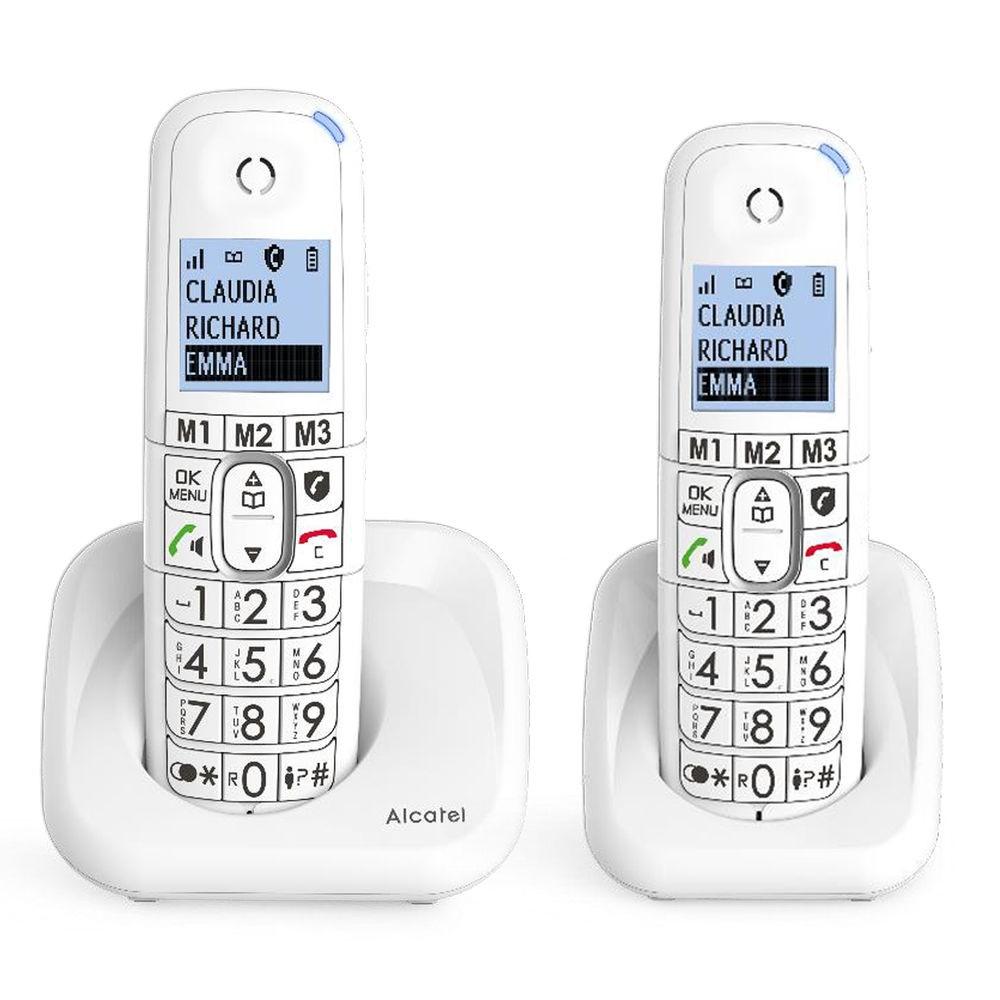 Alcatel Versatis XL785 Duo trådløs telefon - hvid/blå