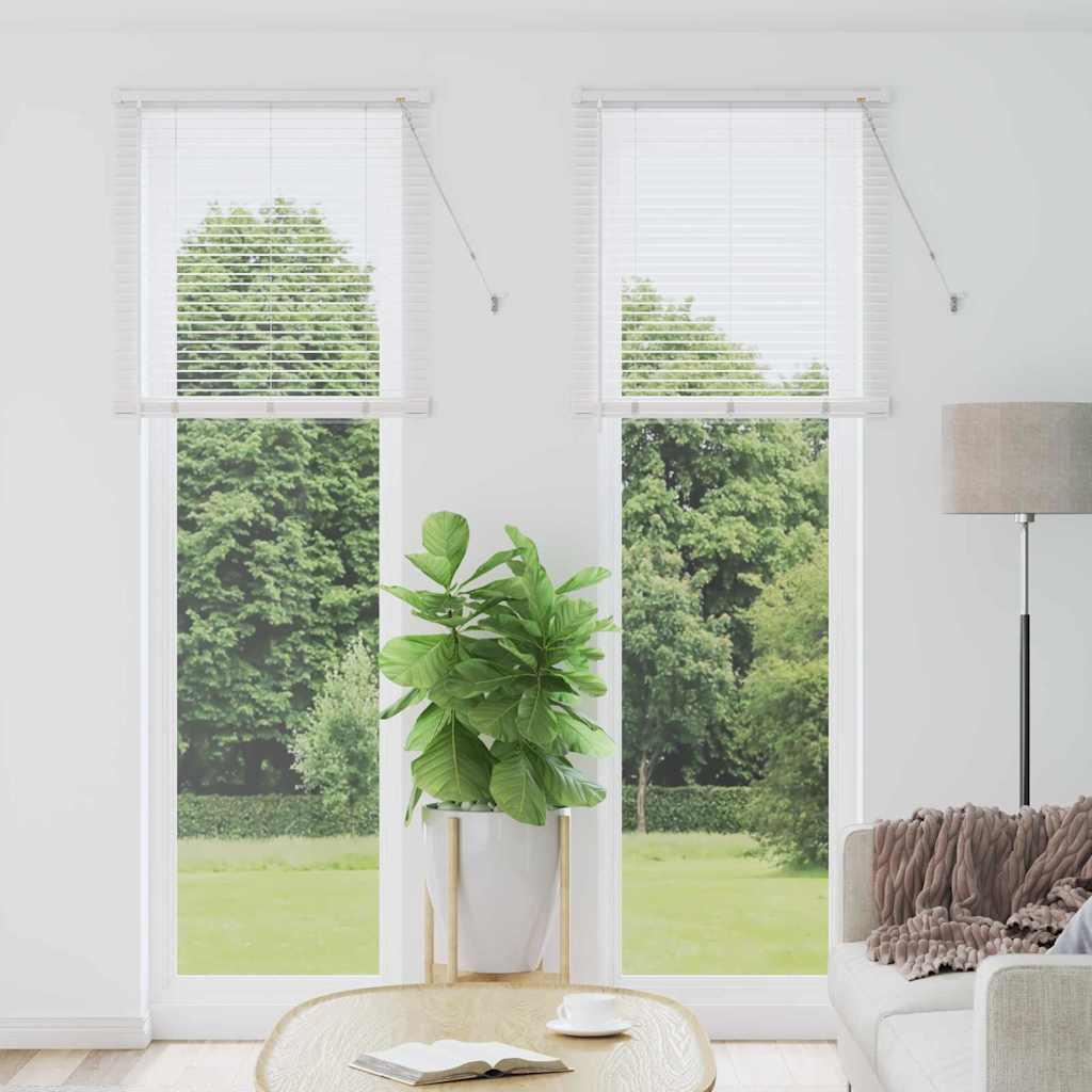 Persienne i aluminium - hvid 220 × 80 cm (indvendig montering) billede