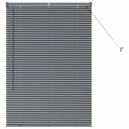 Persienner mørkegrå 130 × 90 cm i aluminium - venetianske indvendige persienner