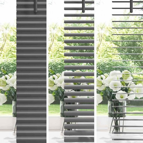 Persienner mørkegrå 130 × 90 cm i aluminium - venetianske indvendige persienner