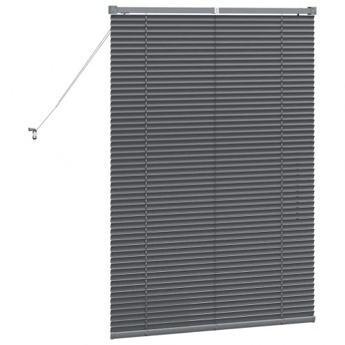 Persienner mørkegrå 130 × 90 cm i aluminium - venetianske indvendige persienner