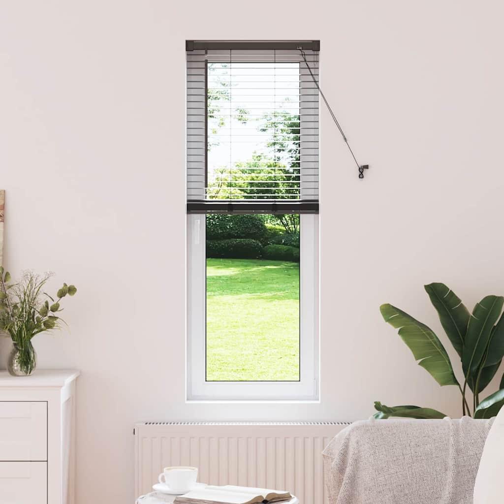 Persienner i aluminium - sort 130 × 50 cm billede