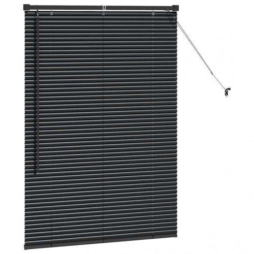 Persienner i aluminium - sort 130 × 90 cm