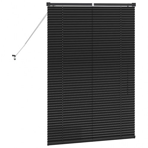 Persienner i aluminium - sort 130 × 90 cm