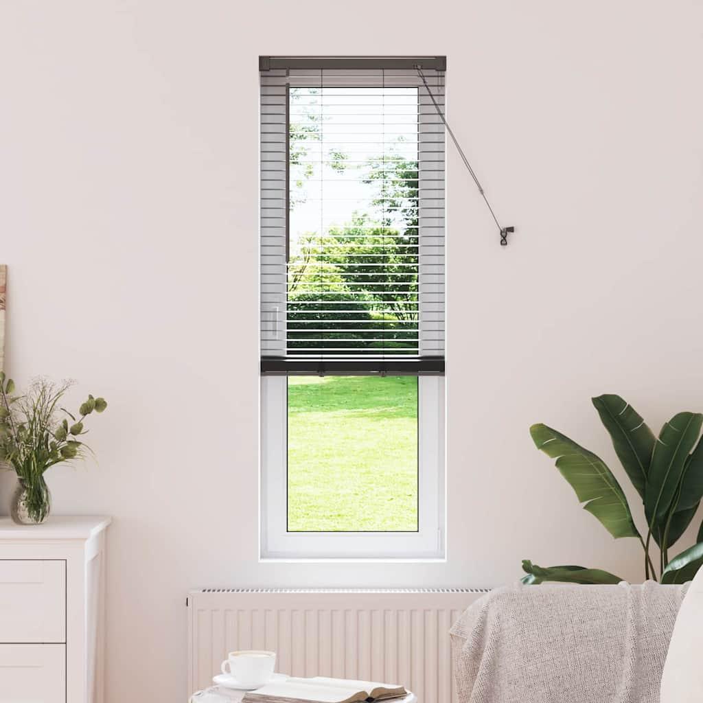 Persienner i aluminium - sort 175 × 50 cm billede