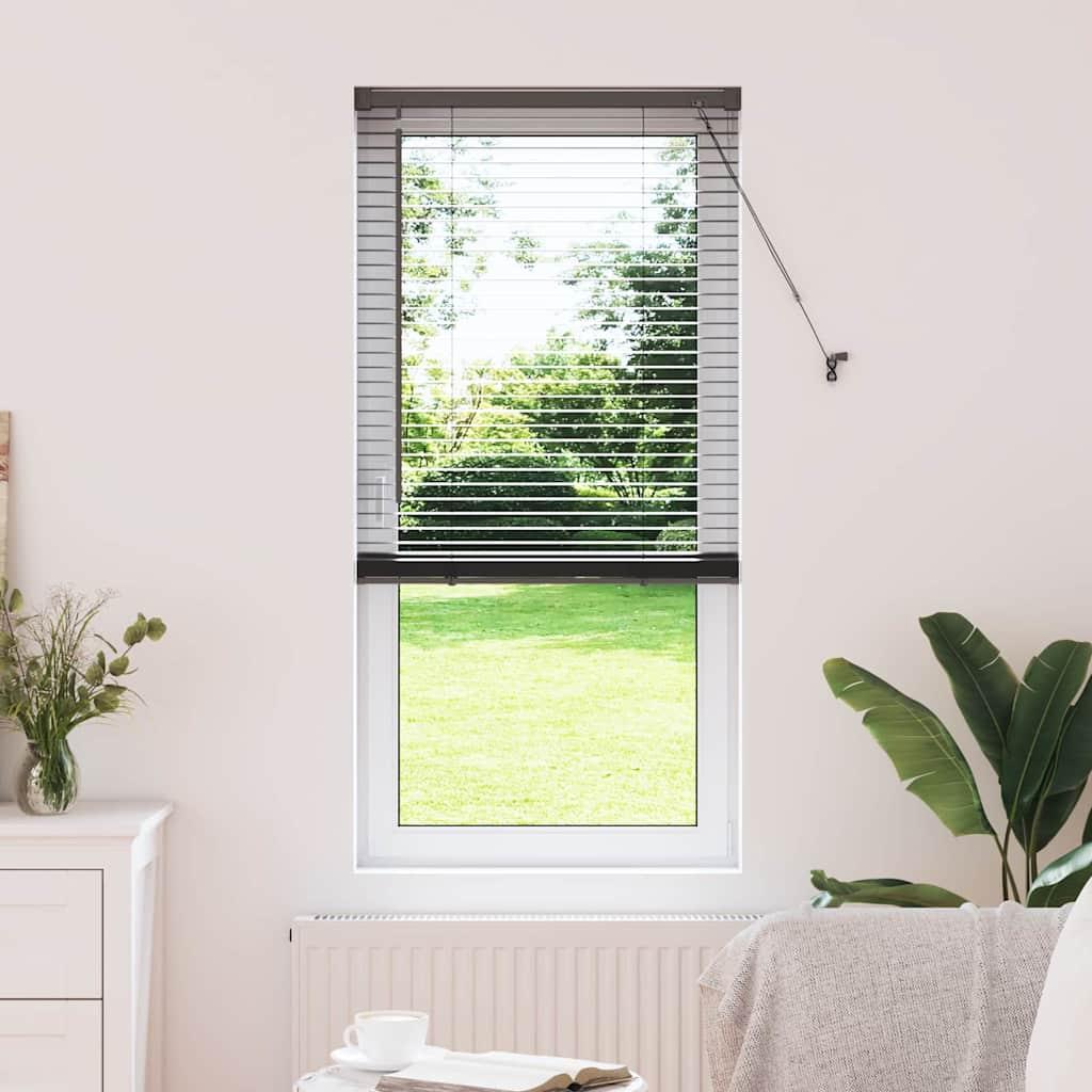 Persienner i aluminium - sort 175 × 65 cm billede
