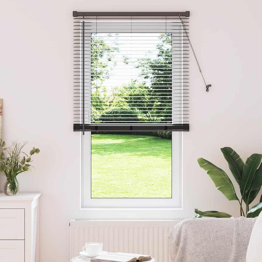 Persienner i aluminium - sort 175 × 80 cm billede
