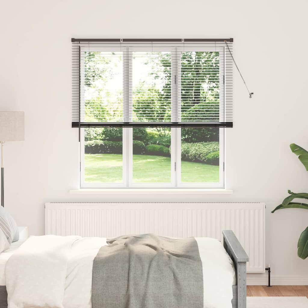 Persienner i aluminium - sort 175 × 150 cm billede
