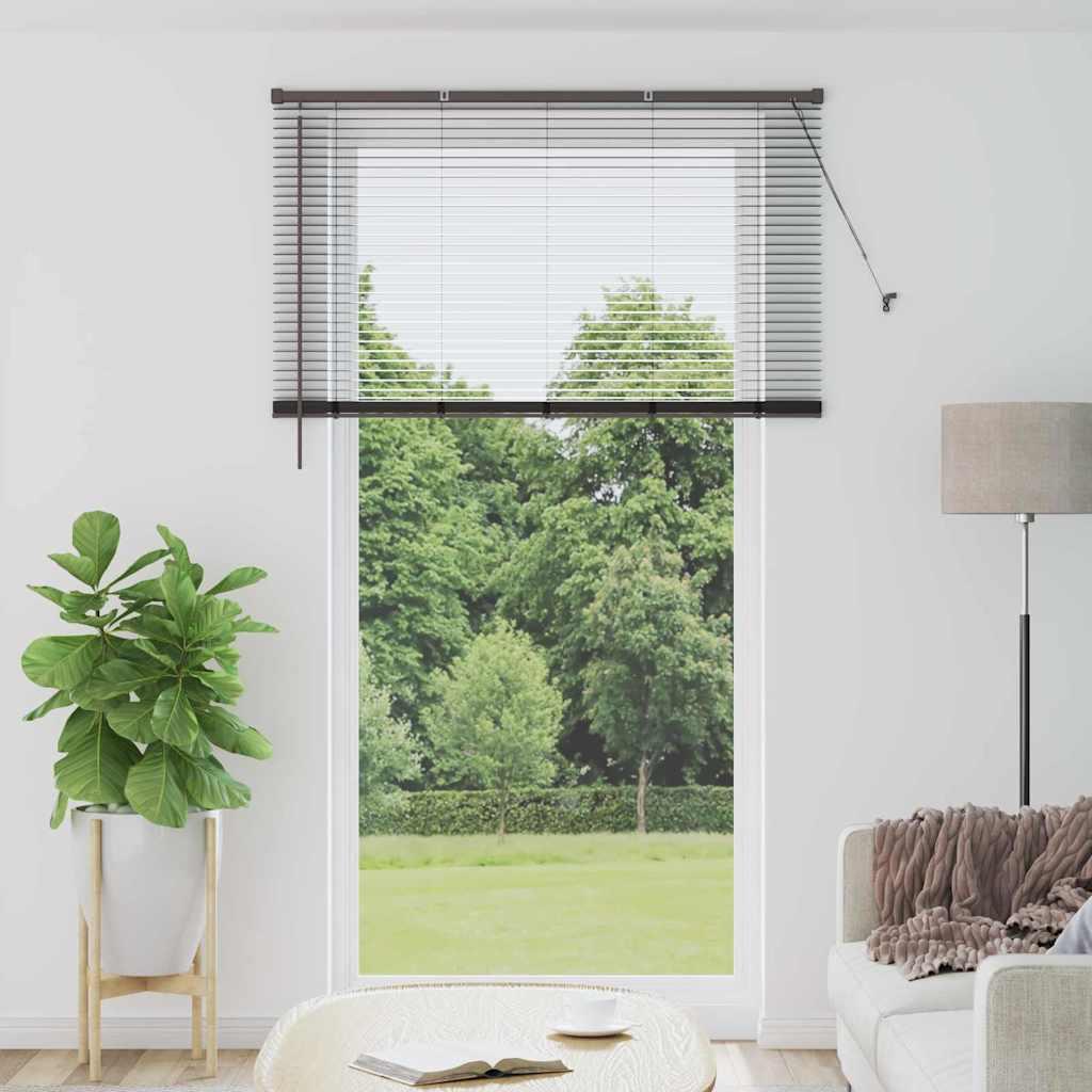 Persienner i aluminium - sort 220 × 125 cm billede