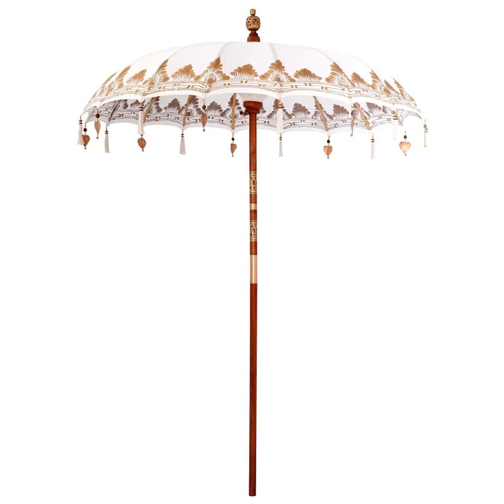Parasol Andet Creme x 250 cm Bomuld og træ