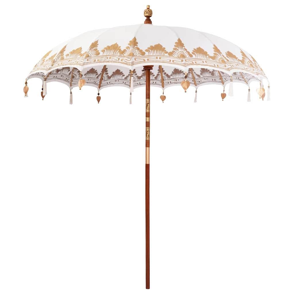 Parasol Andet Creme x 250 cm Bomuld og træ