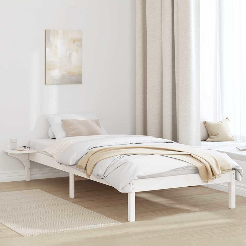Sengestel med sengeborde Hvid 100 x 200 cm Hvid billede