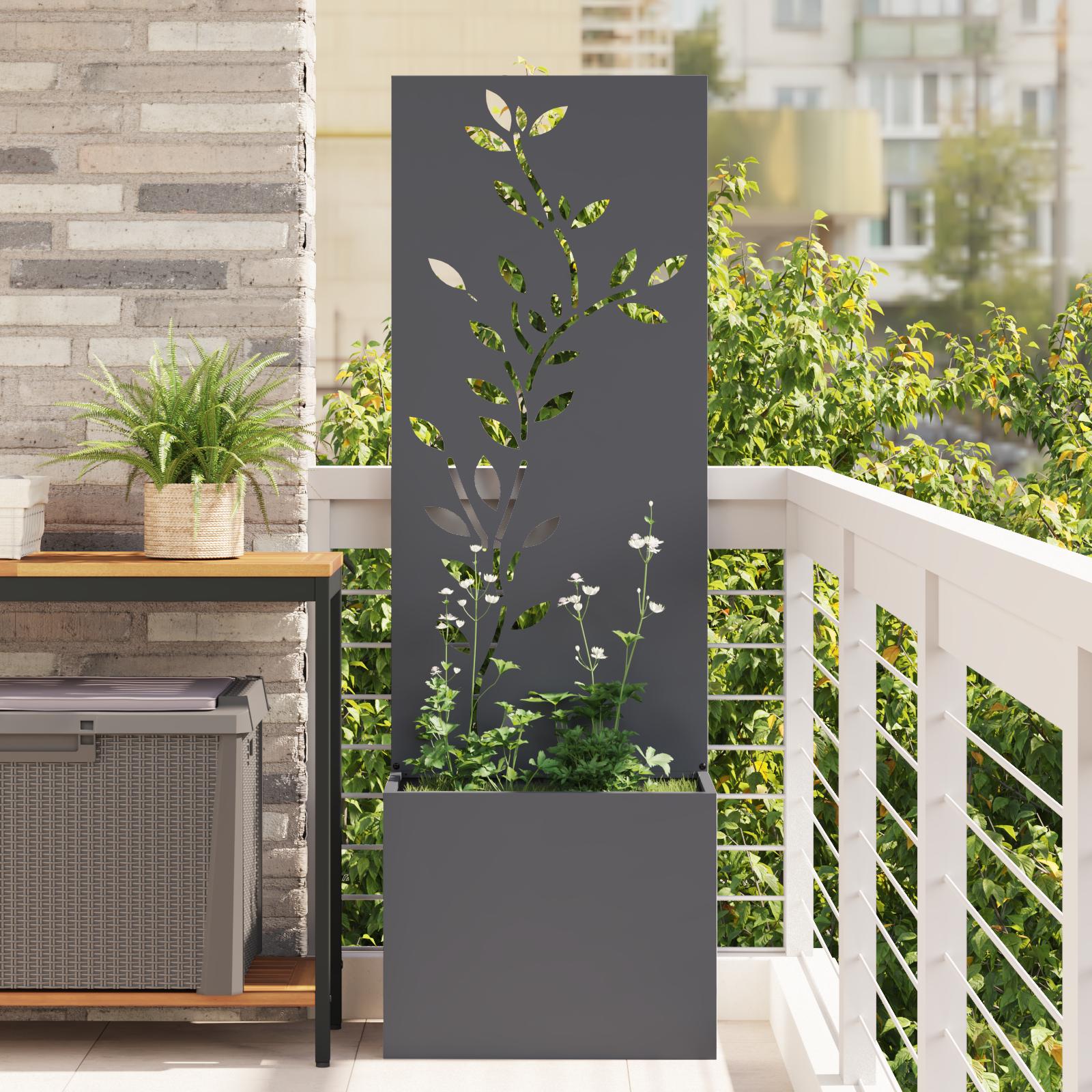 vidaXL Have privatliv skærm Antracit 50 x 32 x 150 cm Koldvalset stål